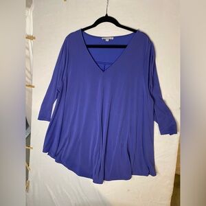 Green Envelope Purple V-Neck Tunic